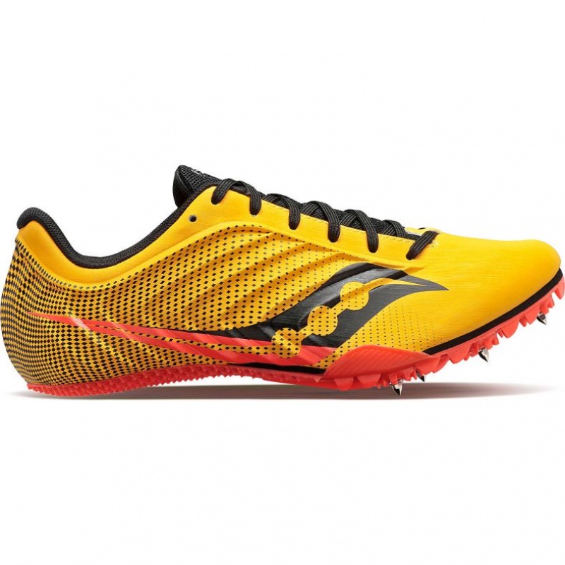 Yellow Men\'s Saucony Spitfire 5 Spikes | MALAYSIA-AVJM