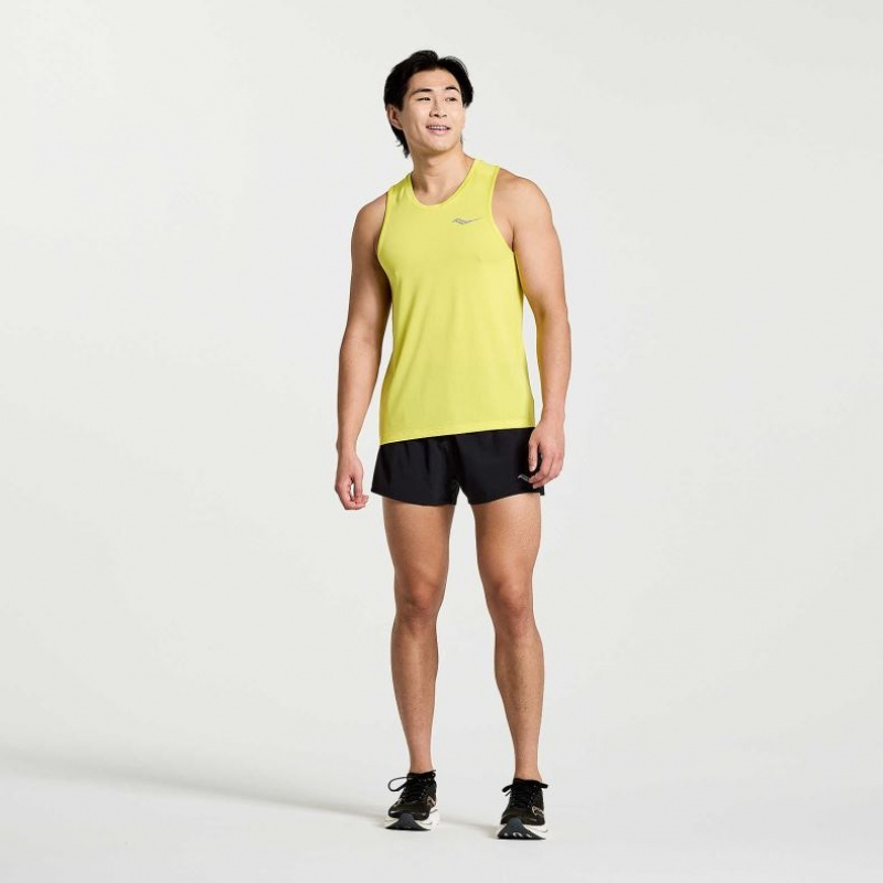 Yellow Men's Saucony Stopwatch Singlet | MALAYSIA-DCQH