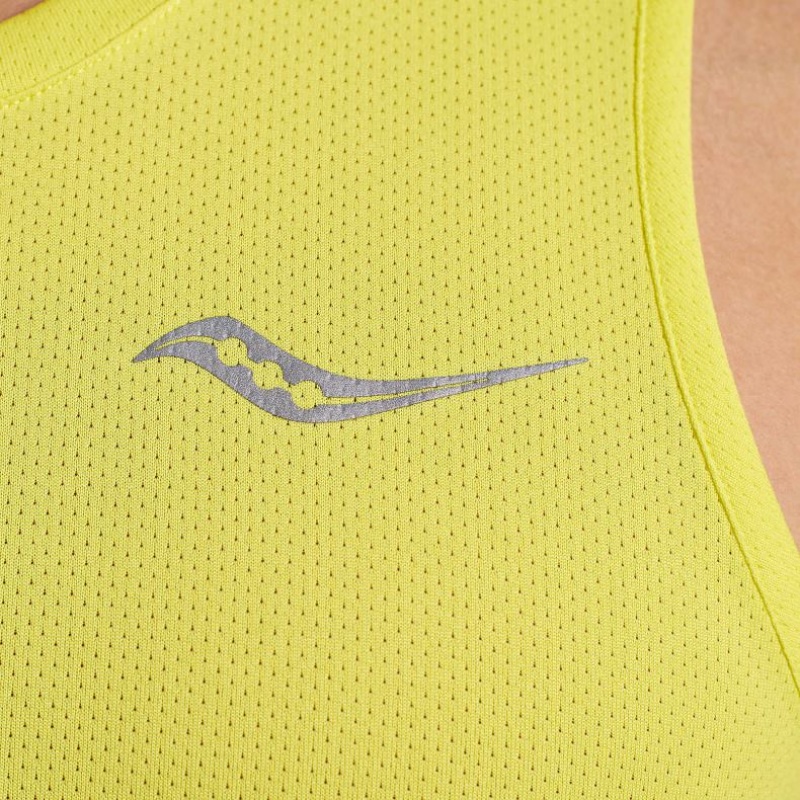 Yellow Men's Saucony Stopwatch Singlet | MALAYSIA-DCQH