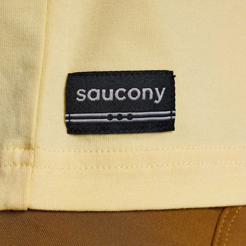 Yellow Women's Saucony Recovery Boxy T-Shirt | MALAYSIA-DZJH