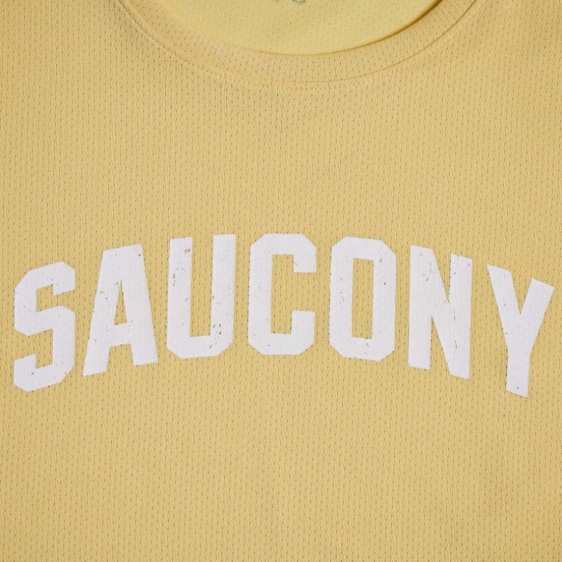 Yellow Women's Saucony Stopwatch Graphic Long Sleeve T-Shirt | MALAYSIA-VOKR